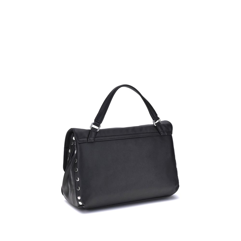 Zanellato Schwarze Handtasche aus Kalbsleder Bos Taurus